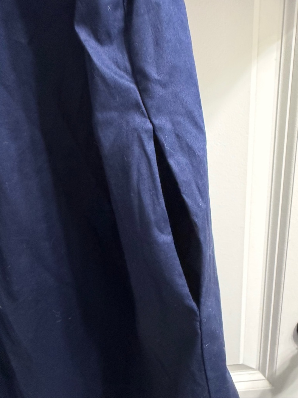 Cotton crown & ivy Navy Button-Front Dress NWT sz Large - Picture 6 of 11